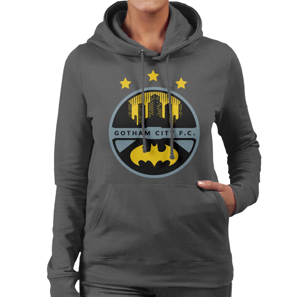 Batman Sports Gotham City FC Badge Women's Hooded Sweatshirt-ALL + EVERY