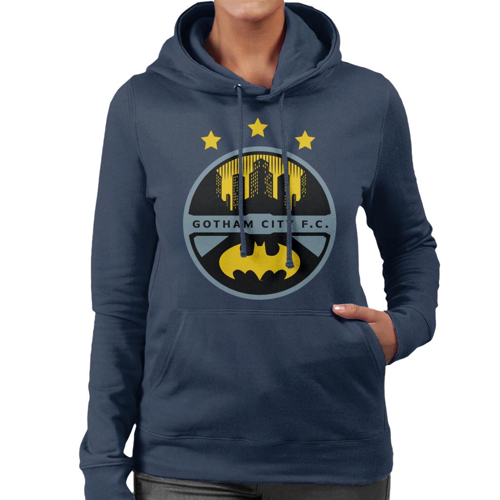 Batman Sports Gotham City FC Badge Women's Hooded Sweatshirt-ALL + EVERY