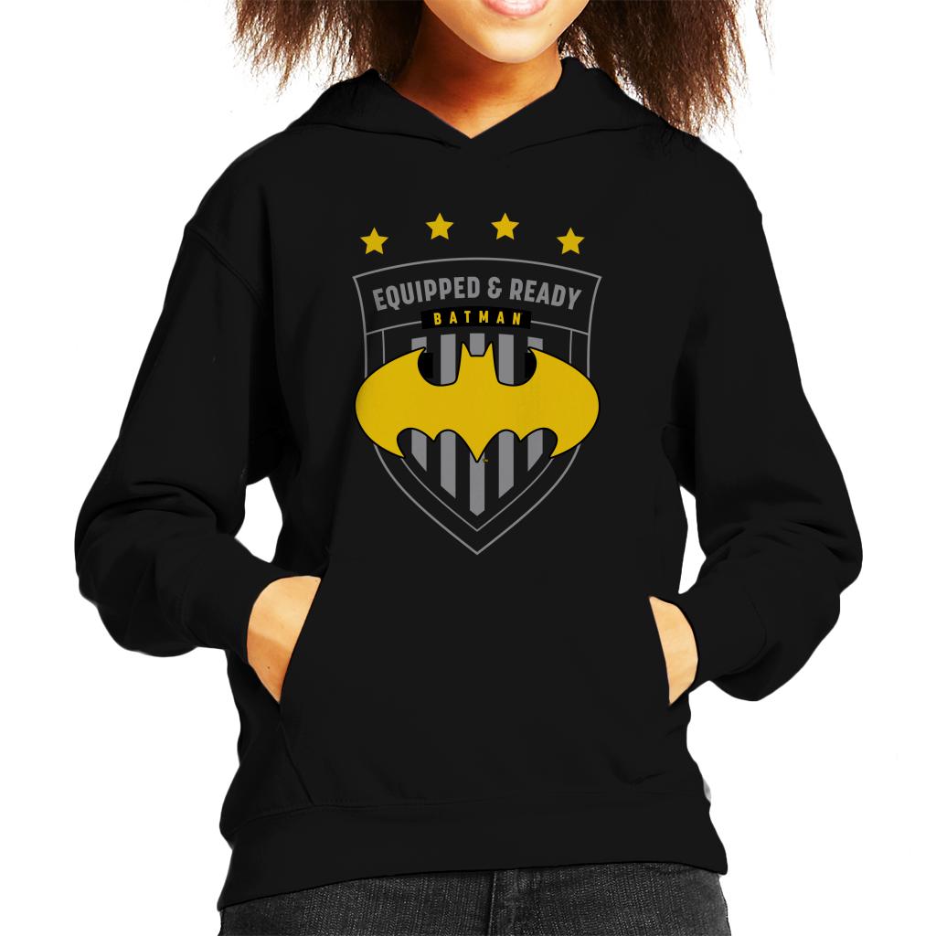 Batman Sports Equipped And Ready Kid's Hooded Sweatshirt-ALL + EVERY