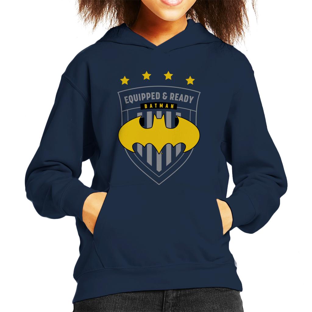 Batman Sports Equipped And Ready Kid's Hooded Sweatshirt-ALL + EVERY