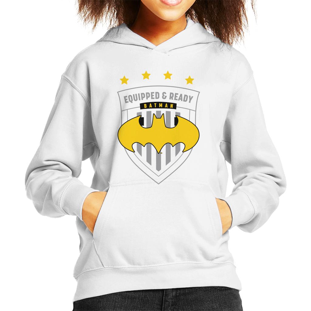 Batman Sports Equipped And Ready Kid's Hooded Sweatshirt-ALL + EVERY