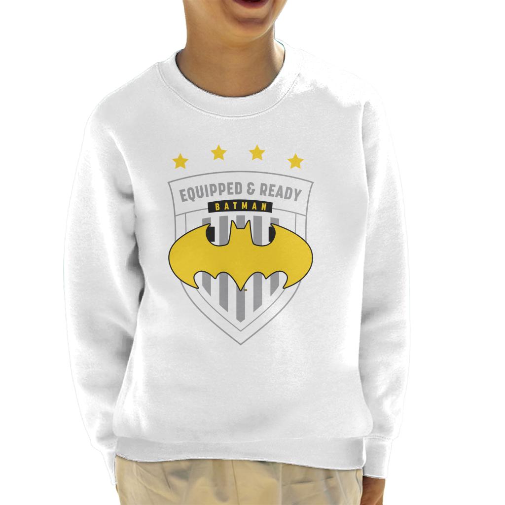 Batman Sports Equipped And Ready Kid's Sweatshirt-ALL + EVERY