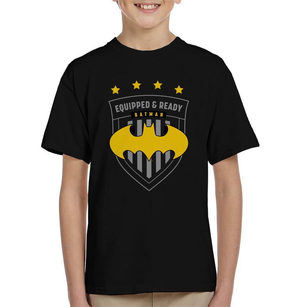 Batman Sports Equipped And Ready Kid's T-Shirt-ALL + EVERY