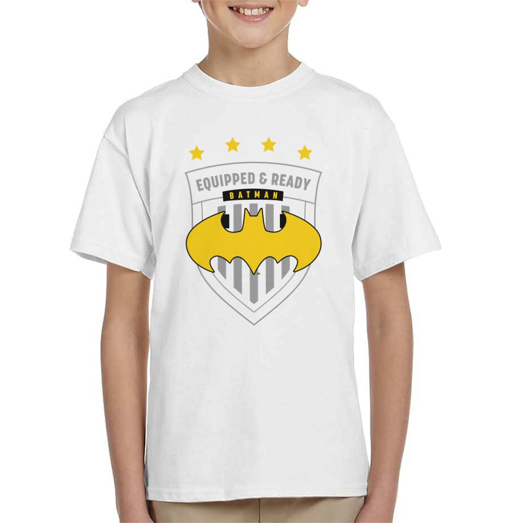 Batman Sports Equipped And Ready Kid's T-Shirt-ALL + EVERY