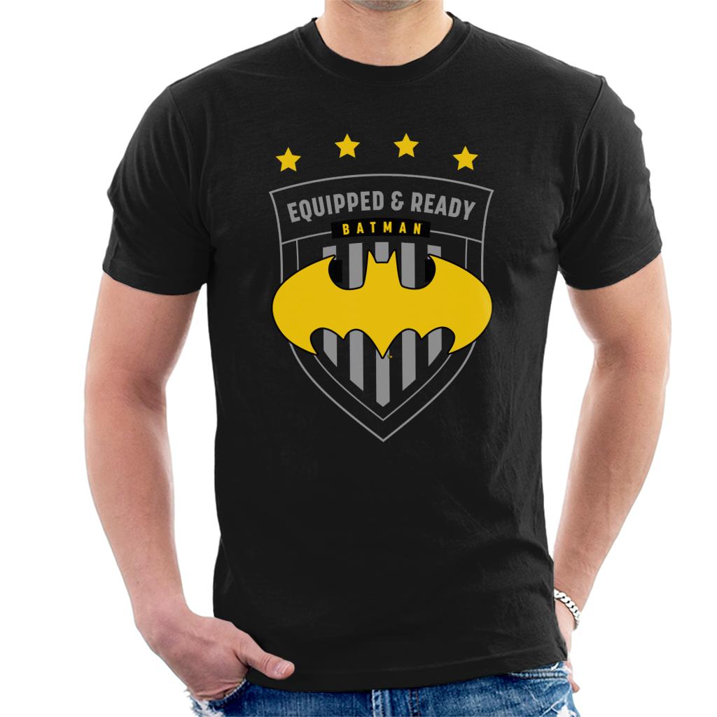 Batman Sports Equipped And Ready Men's T-Shirt-ALL + EVERY