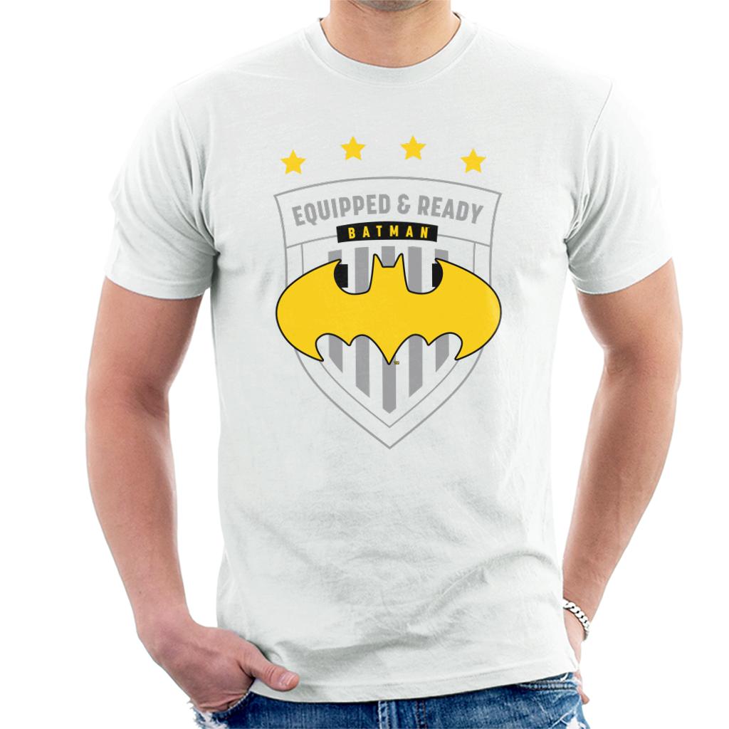 Batman Sports Equipped And Ready Men's T-Shirt-ALL + EVERY