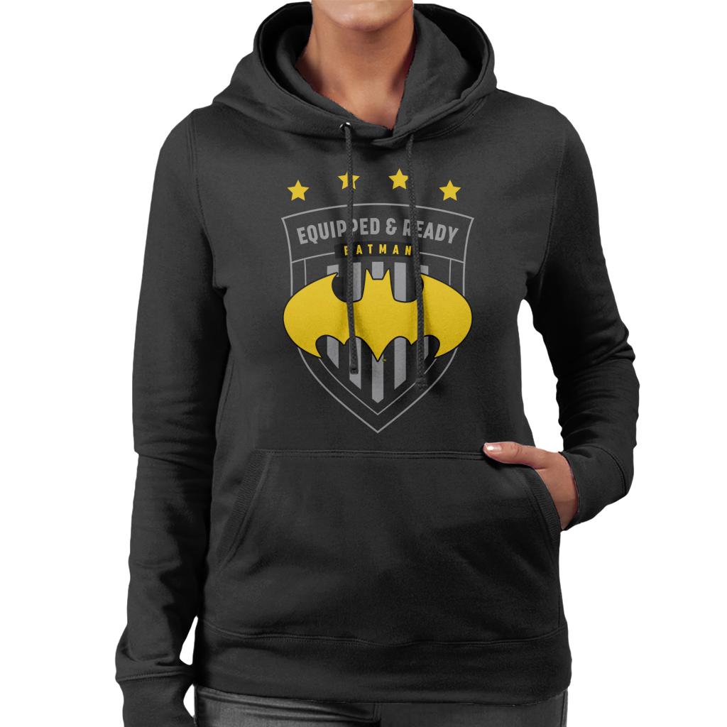 Batman Sports Equipped And Ready Women's Hooded Sweatshirt-ALL + EVERY