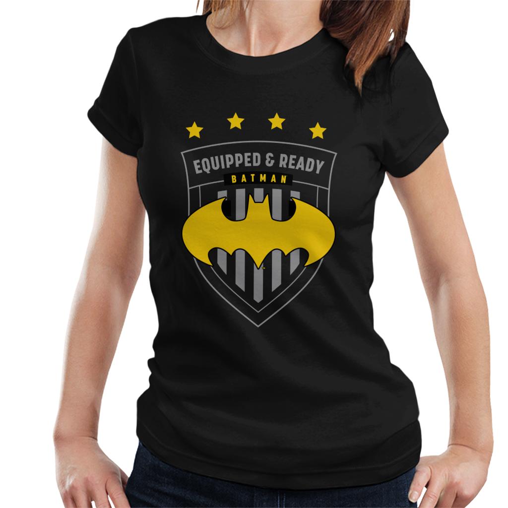 Batman Sports Equipped And Ready Women's T-Shirt-ALL + EVERY