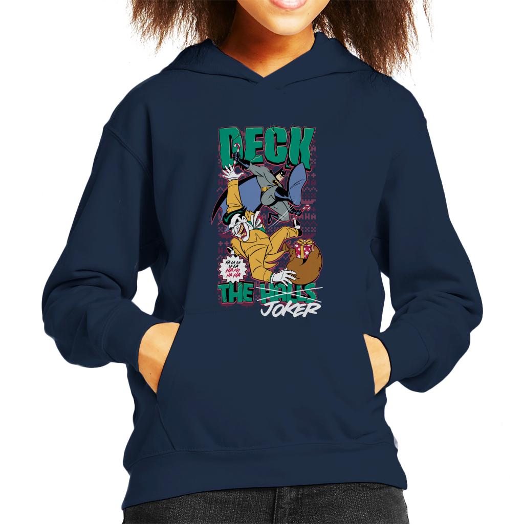 Batman Christmas Deck The Joker Kid's Hooded Sweatshirt