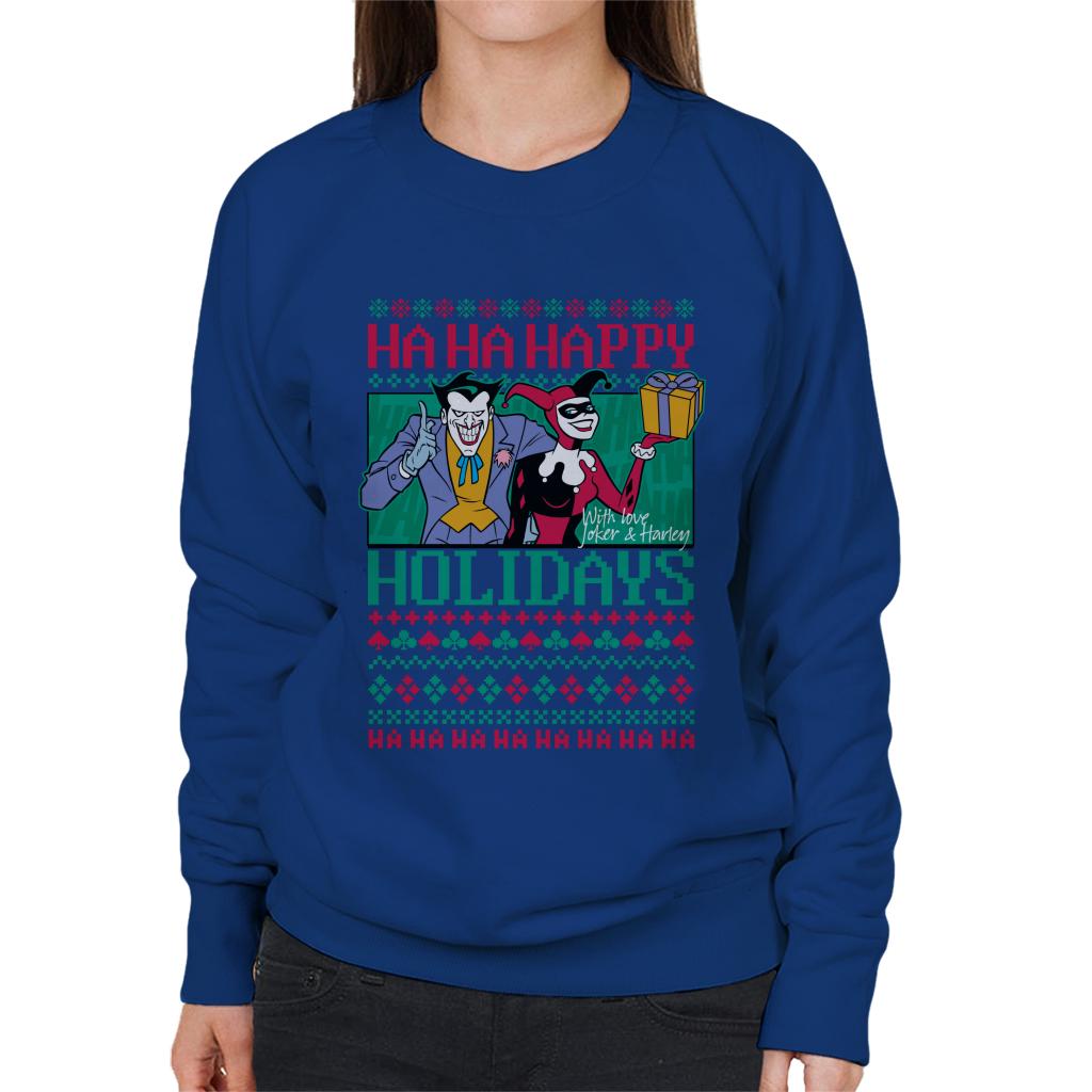 Batman Christmas The Joker Haha Happy Holiday Women's Sweatshirt