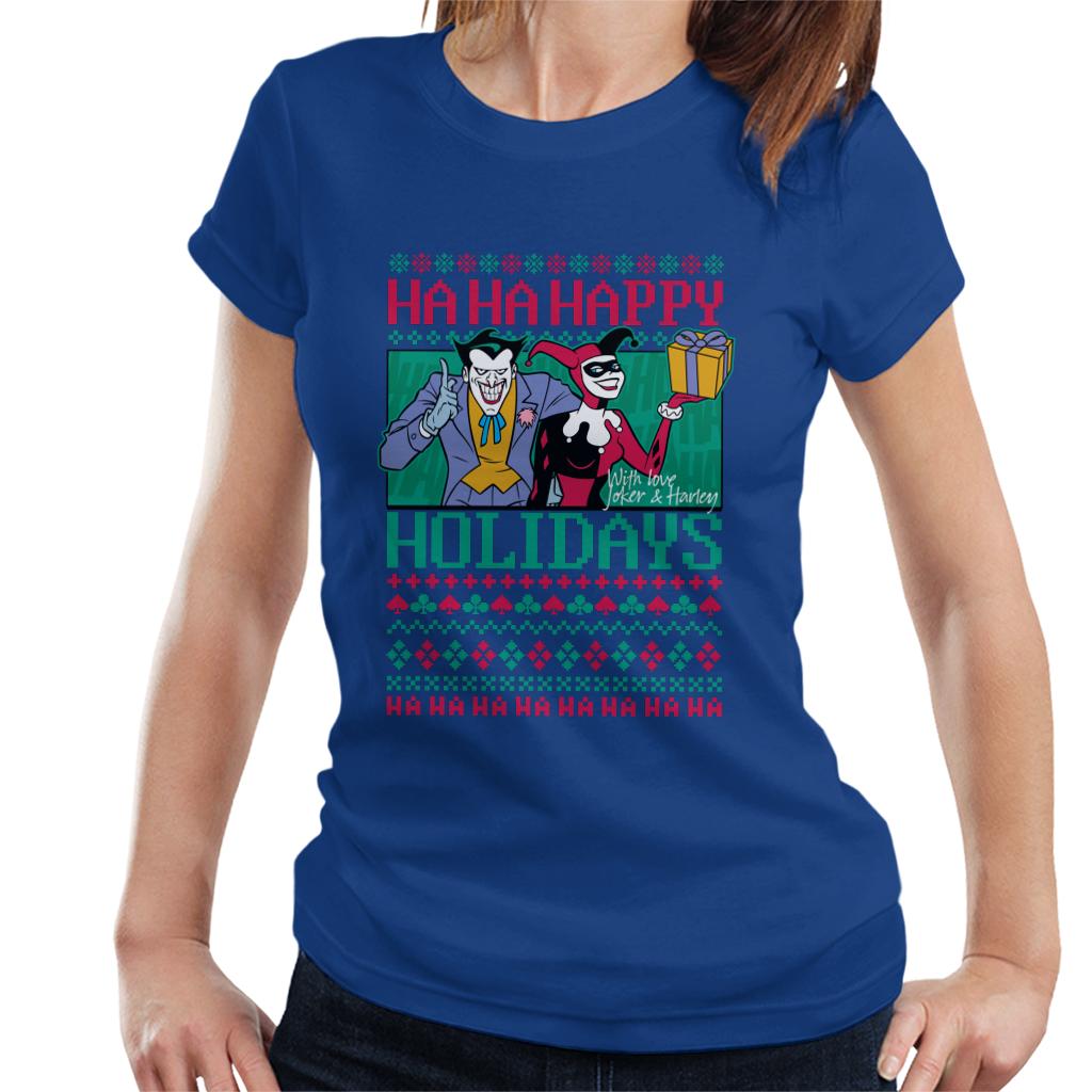 Batman Christmas The Joker Haha Happy Holiday Women's T-Shirt