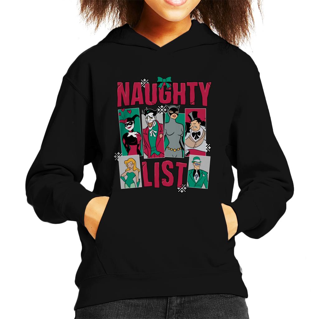 Batman Christmas Naughty List Kid's Hooded Sweatshirt