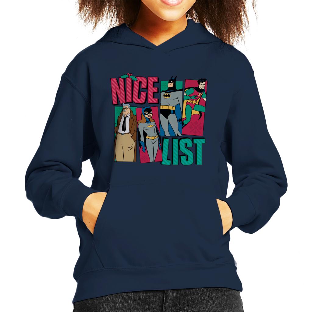 Batman Christmas Nice List Kid's Hooded Sweatshirt