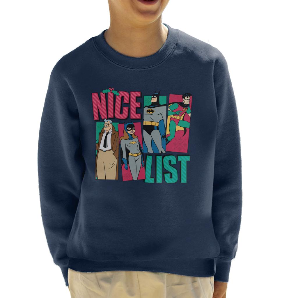 Batman Christmas Nice List Kid's Sweatshirt