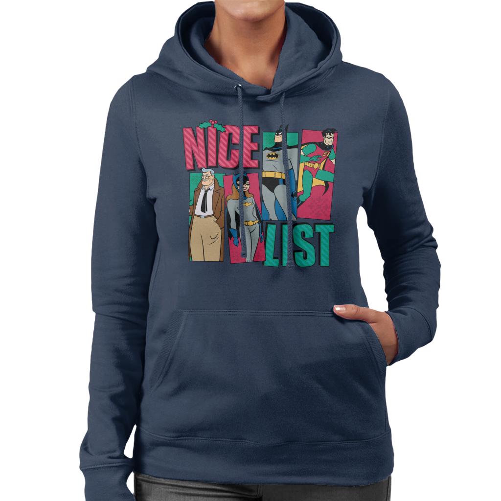 Batman Christmas Nice List Women's Hooded Sweatshirt