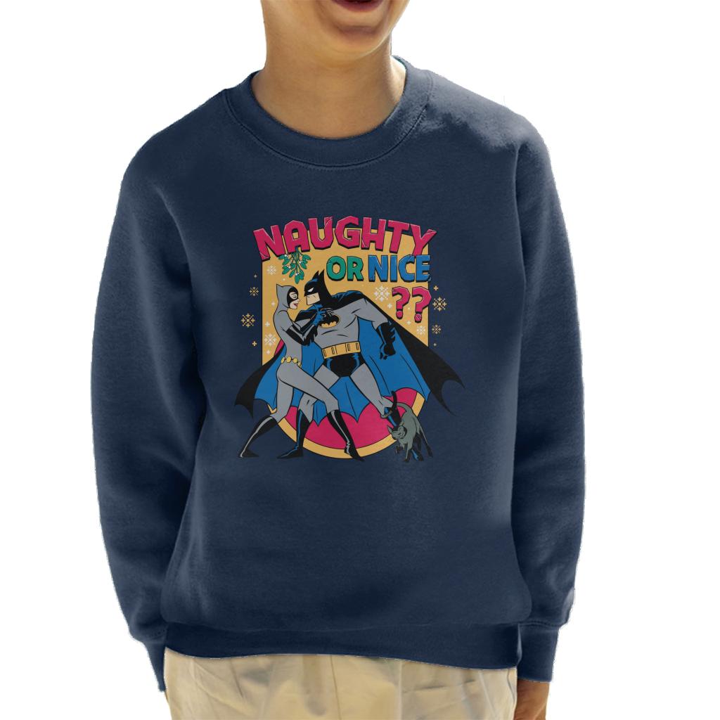 Batman Christmas Naughty Or Nice List Kid's Sweatshirt