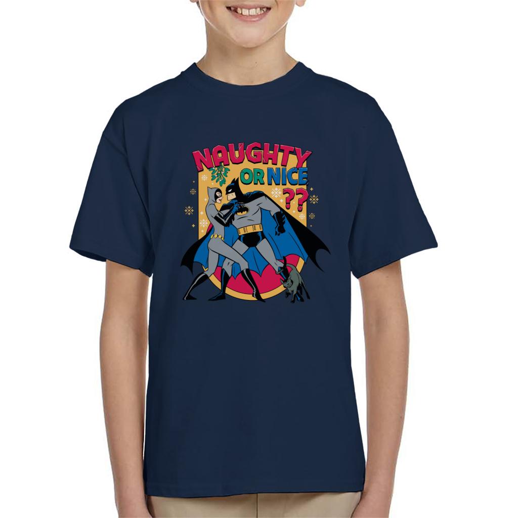 Batman Christmas Naughty Or Nice List Kid's T-Shirt