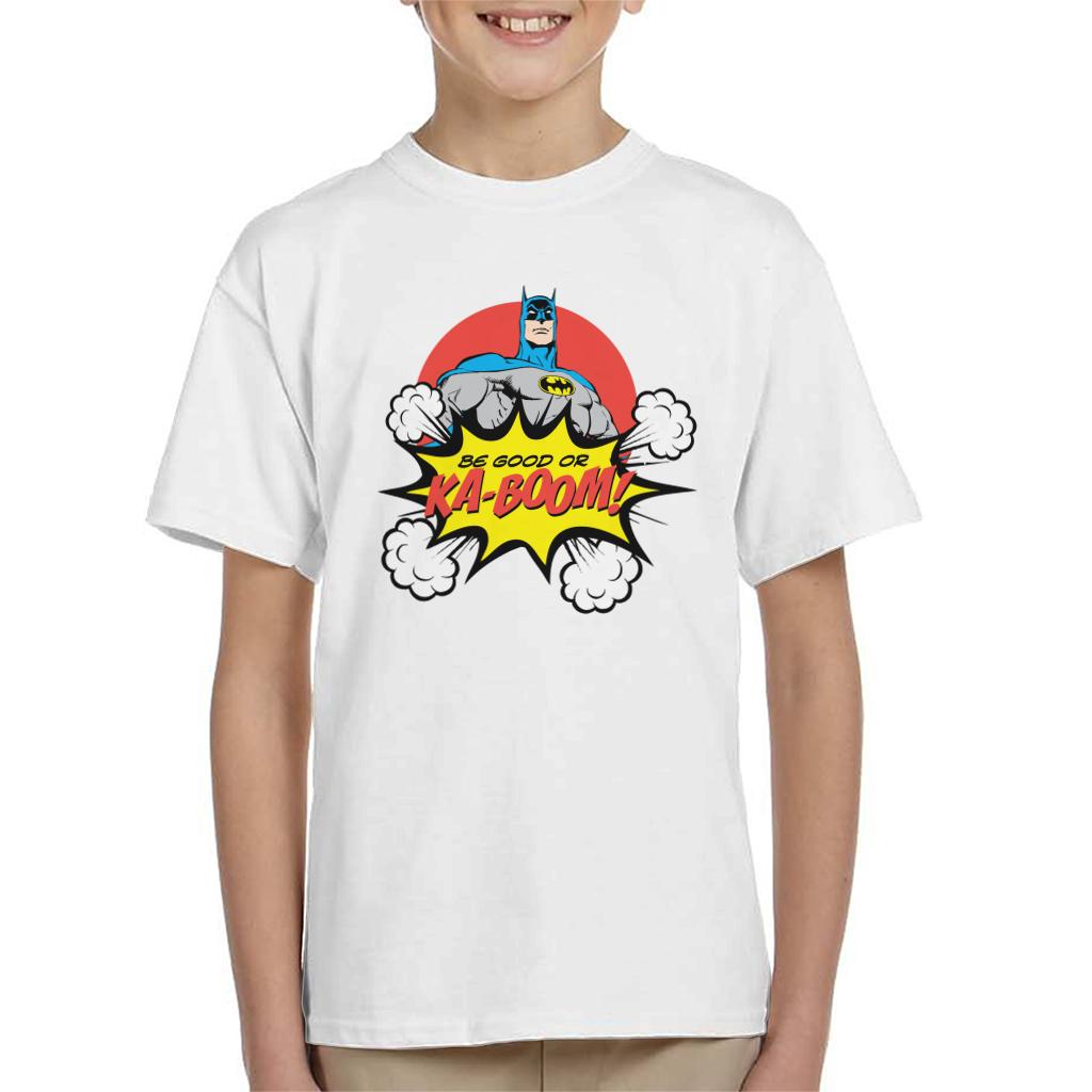 Batman Christmas Be Good Or Ka Boom Kid's T-Shirt