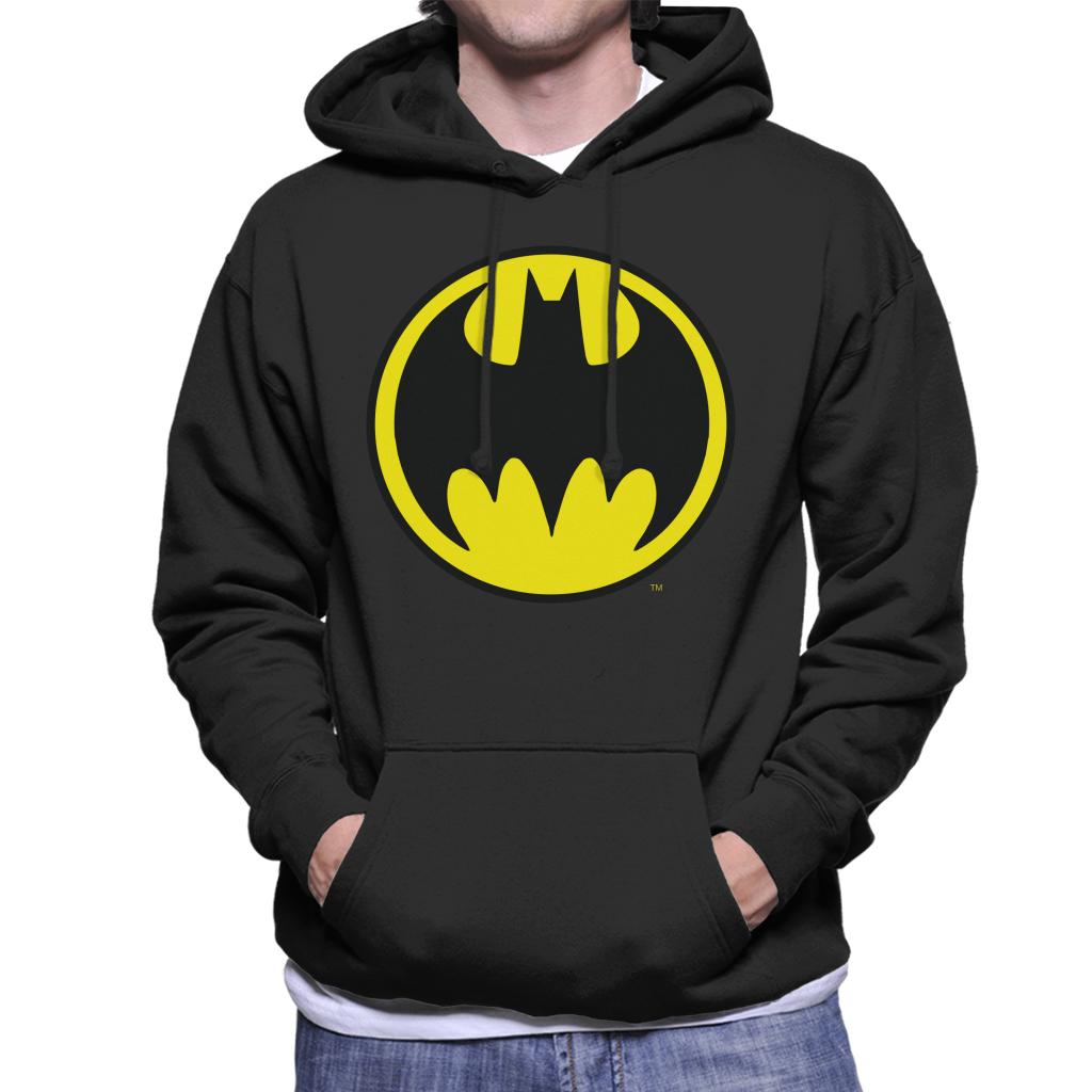 Batman Yellow Logo Men's Hooded Sweatshirt