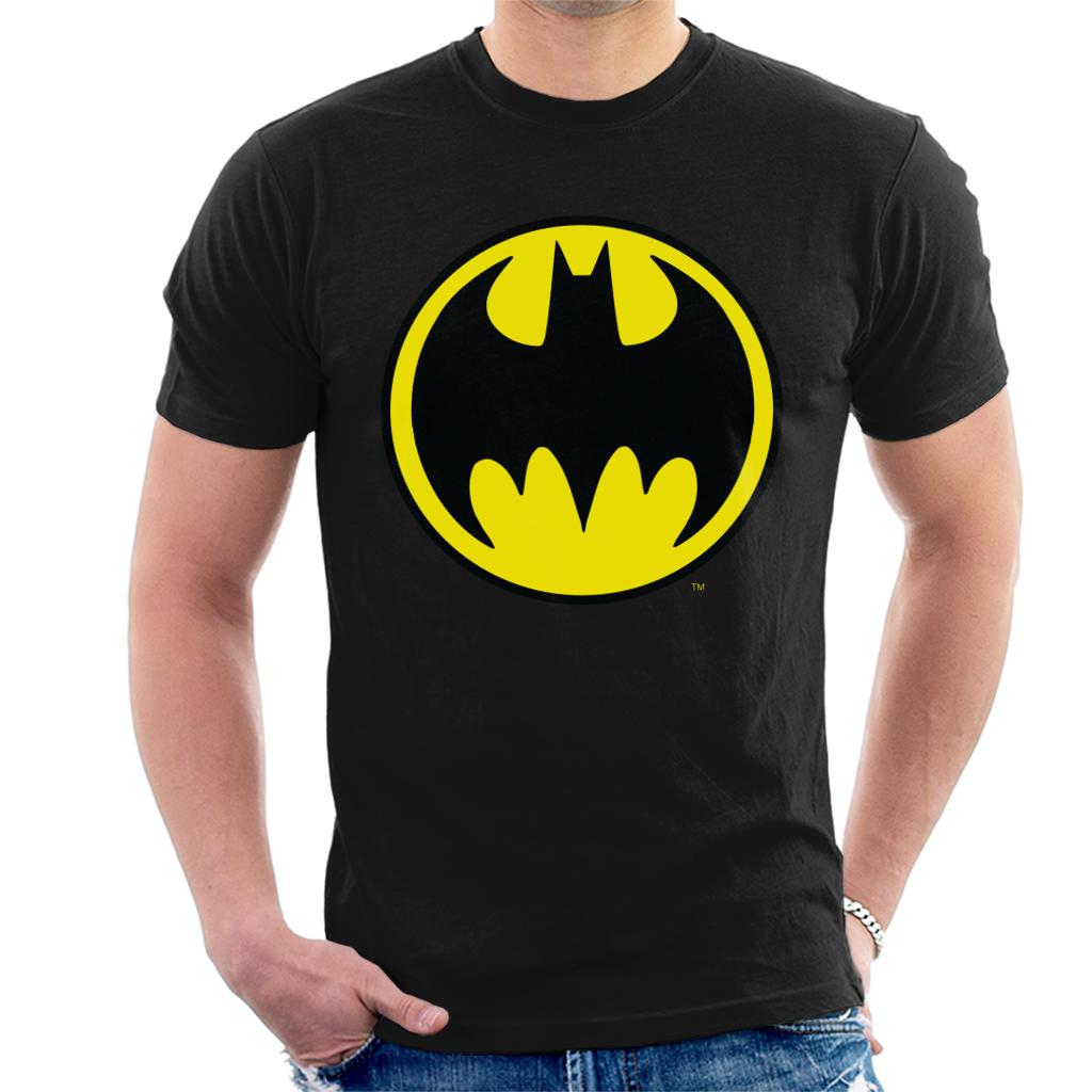 Batman Yellow Logo Men's T-Shirt