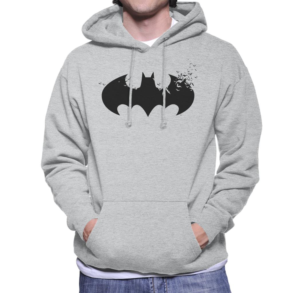 Batman Black Bat Symbol Silhouette Men's Hooded Sweatshirt