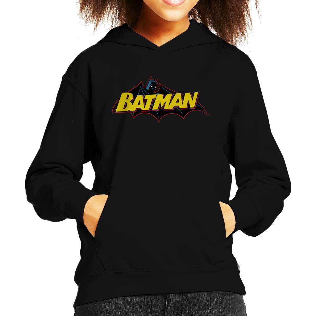 Batman Logo Red Outline Kid's Hooded Sweatshirt