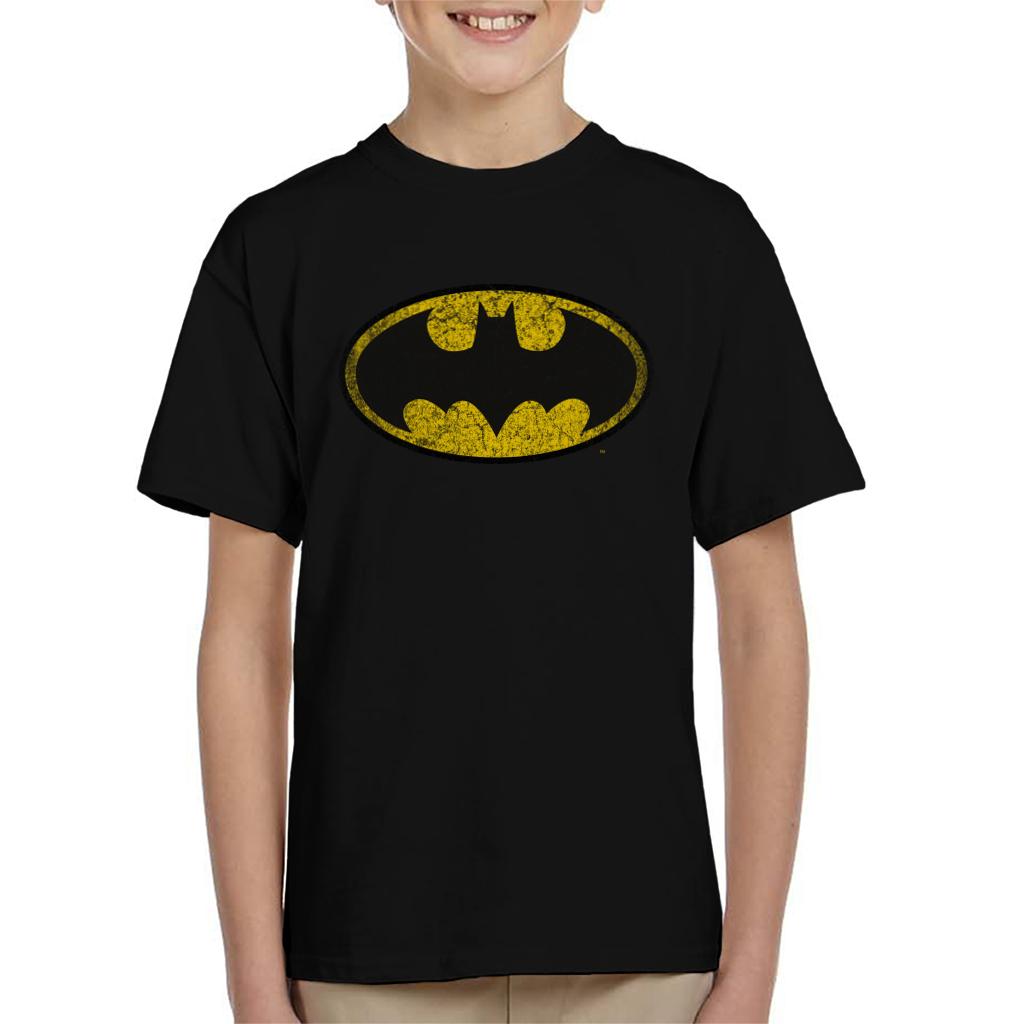 Batman Bat Symbol Faded Logo Kid's T-Shirt