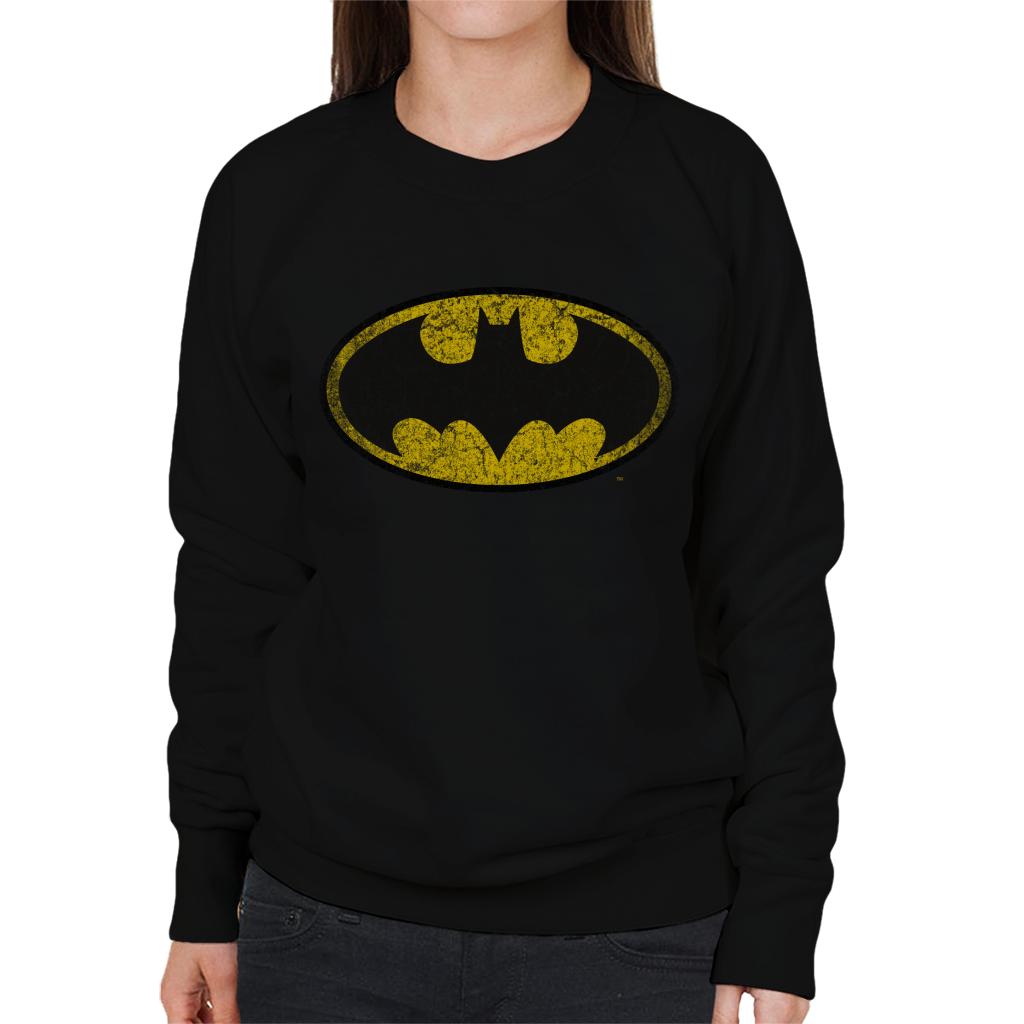 Batman Bat Symbol Faded Logo Women's Sweatshirt