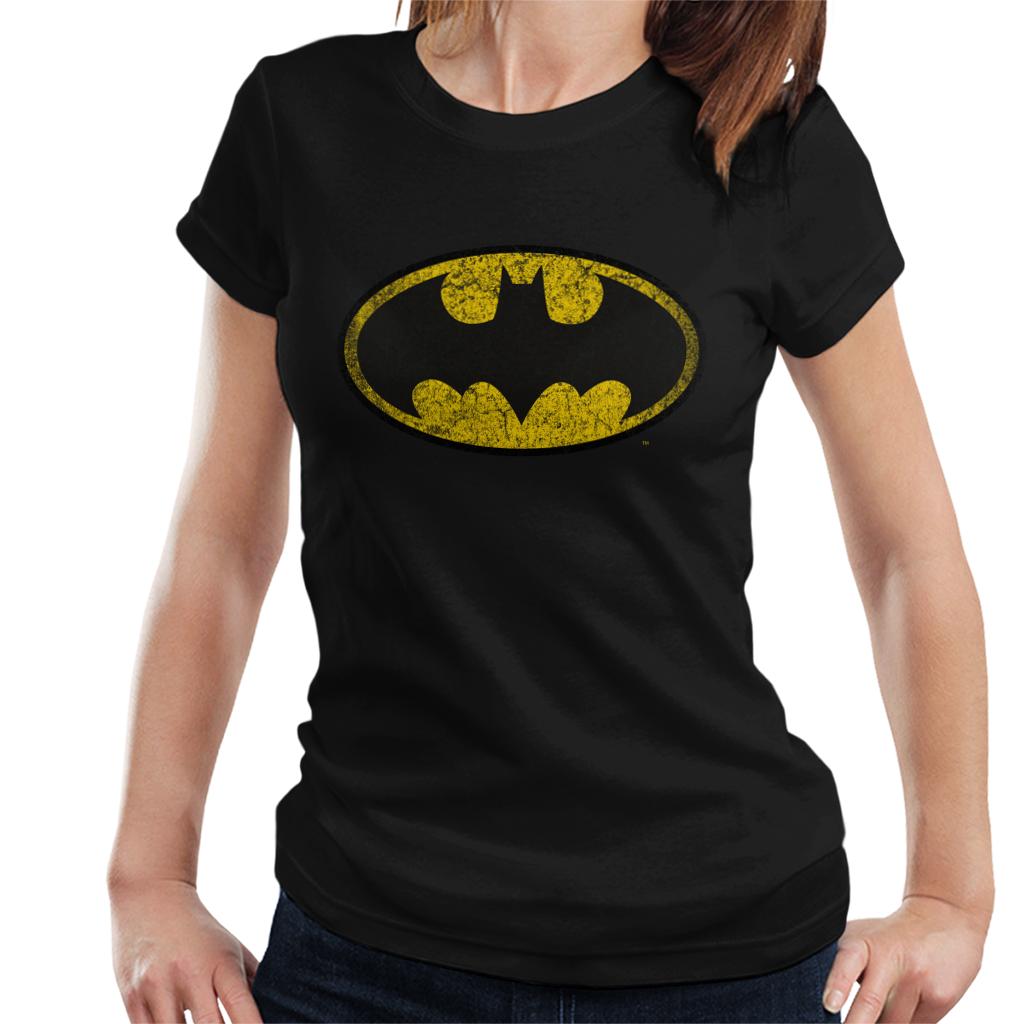 Batman Bat Symbol Faded Logo Women's T-Shirt