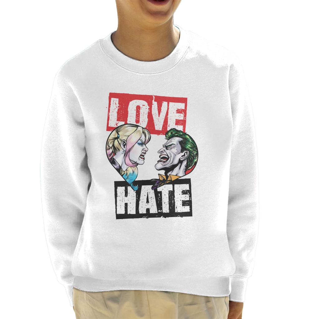 Batman Harley Quinn Vs The Joker Love Hate Kid's Sweatshirt-ALL + EVERY