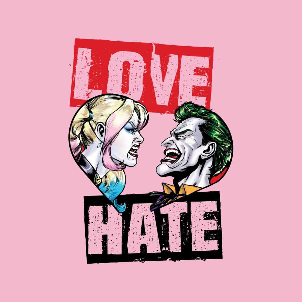 Batman Harley Quinn Vs The Joker Love Hate Women's Hooded Sweatshirt-ALL + EVERY