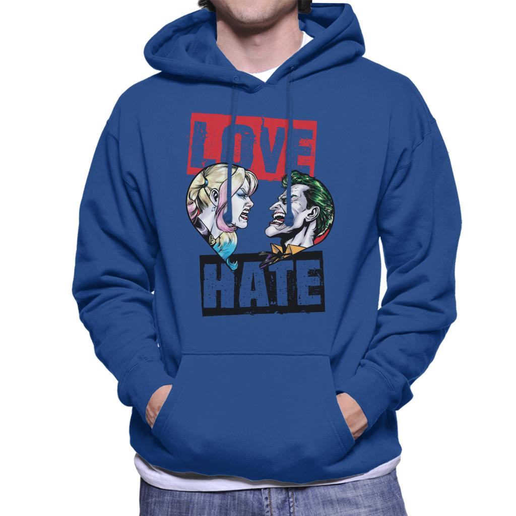 Batman Harley Quinn Vs The Joker Love Hate Men's Hooded Sweatshirt-ALL + EVERY