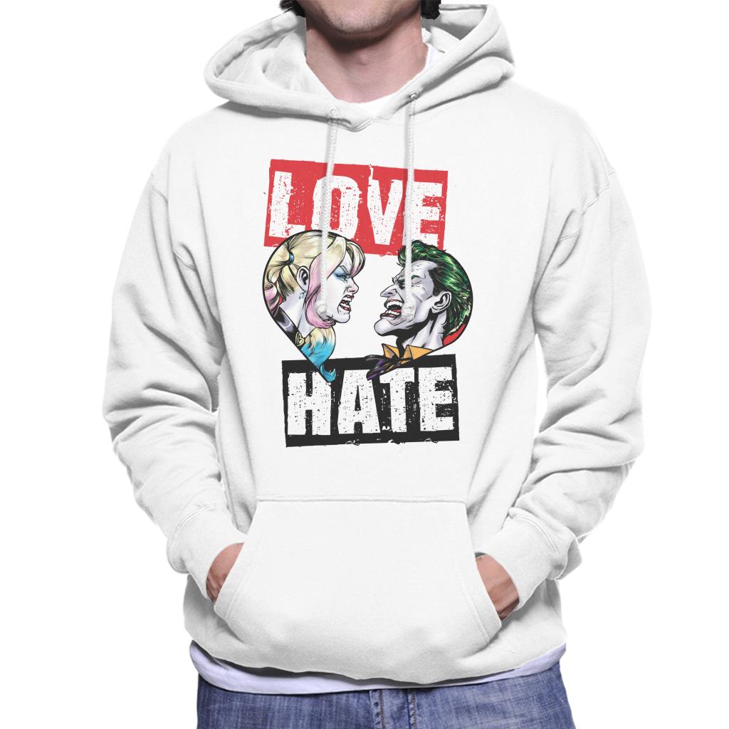 Batman Harley Quinn Vs The Joker Love Hate Men's Hooded Sweatshirt-ALL + EVERY