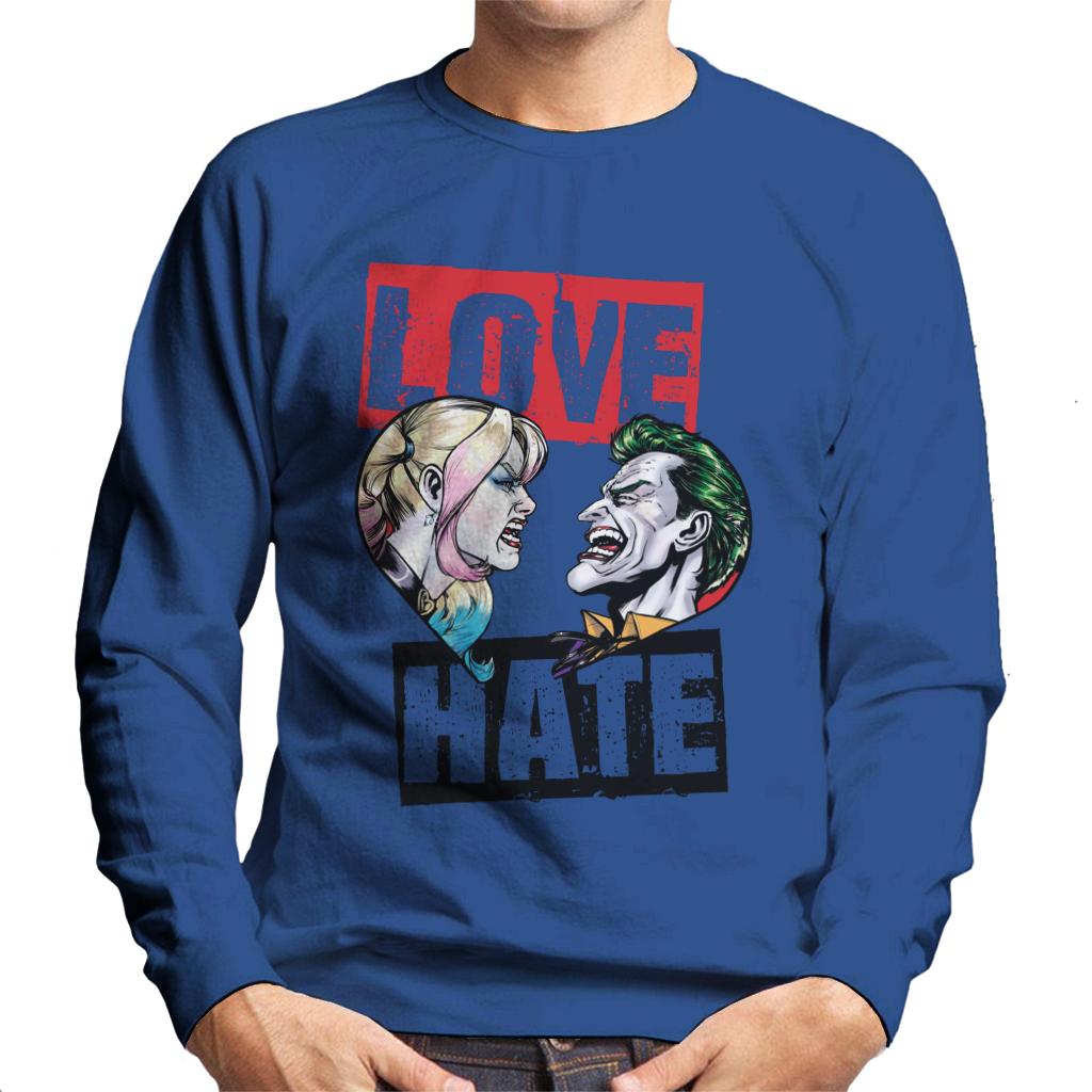 Batman Harley Quinn Vs The Joker Love Hate Men's Sweatshirt-ALL + EVERY