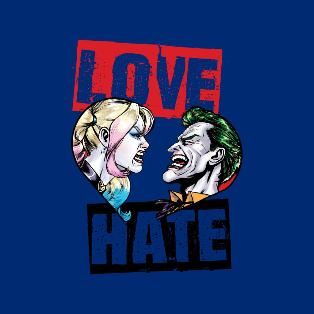 Batman Harley Quinn Vs The Joker Love Hate Men's Hooded Sweatshirt-ALL + EVERY