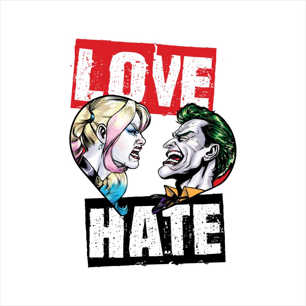 Batman Harley Quinn Vs The Joker Love Hate Men's T-Shirt-ALL + EVERY