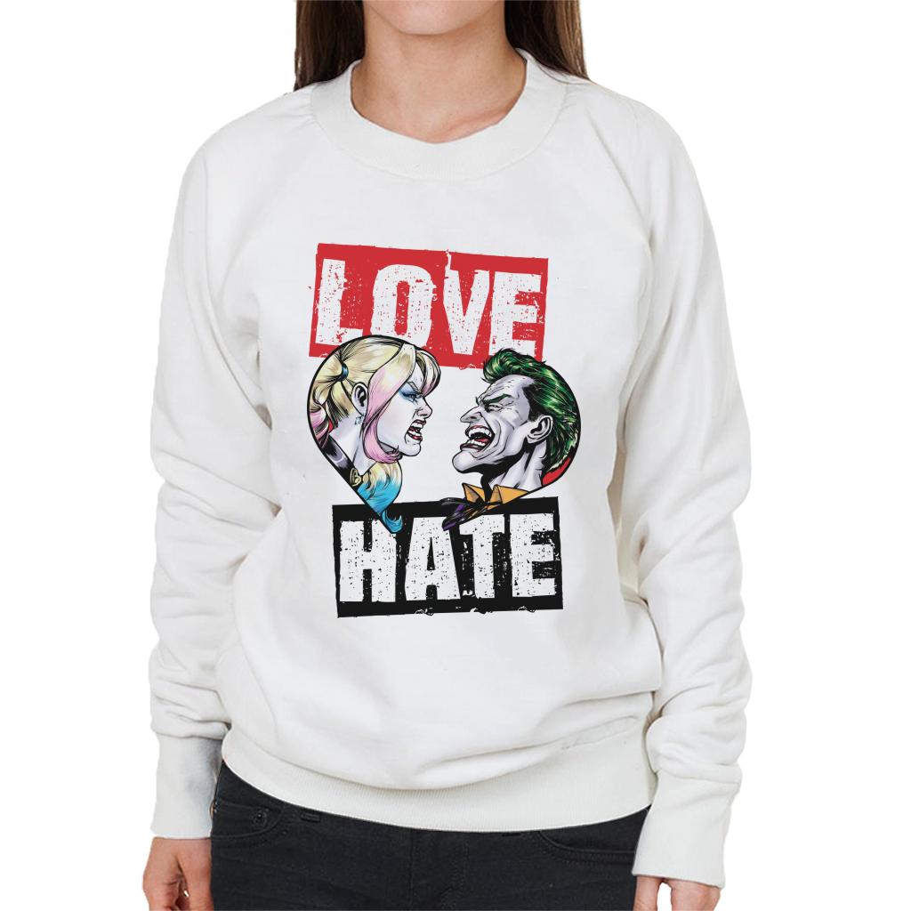 Batman Harley Quinn Vs The Joker Love Hate Women's Sweatshirt-ALL + EVERY