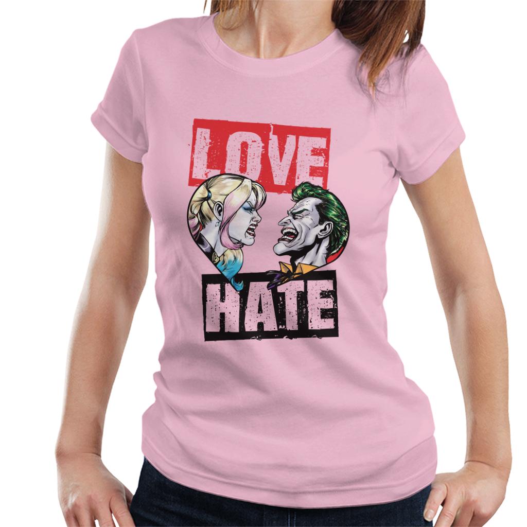 Batman Harley Quinn Vs The Joker Love Hate Women's T-Shirt-ALL + EVERY