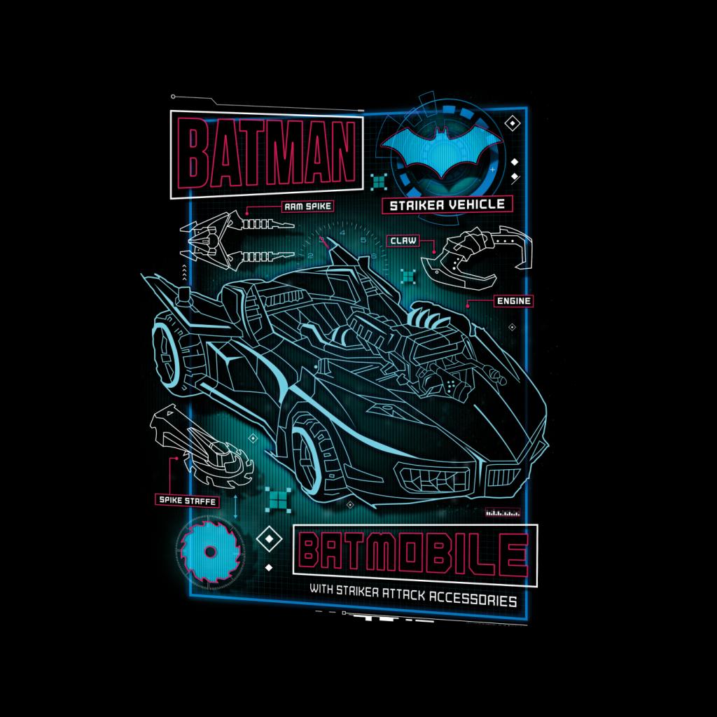 Batman Batmobile Blueprint Men's T-Shirt-ALL + EVERY