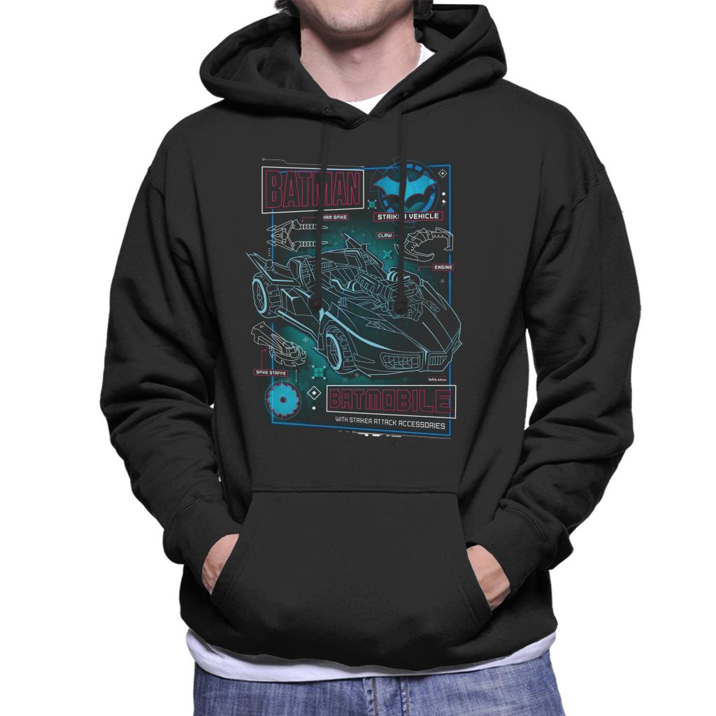 Batman Batmobile Blueprint Men's Hooded Sweatshirt-ALL + EVERY