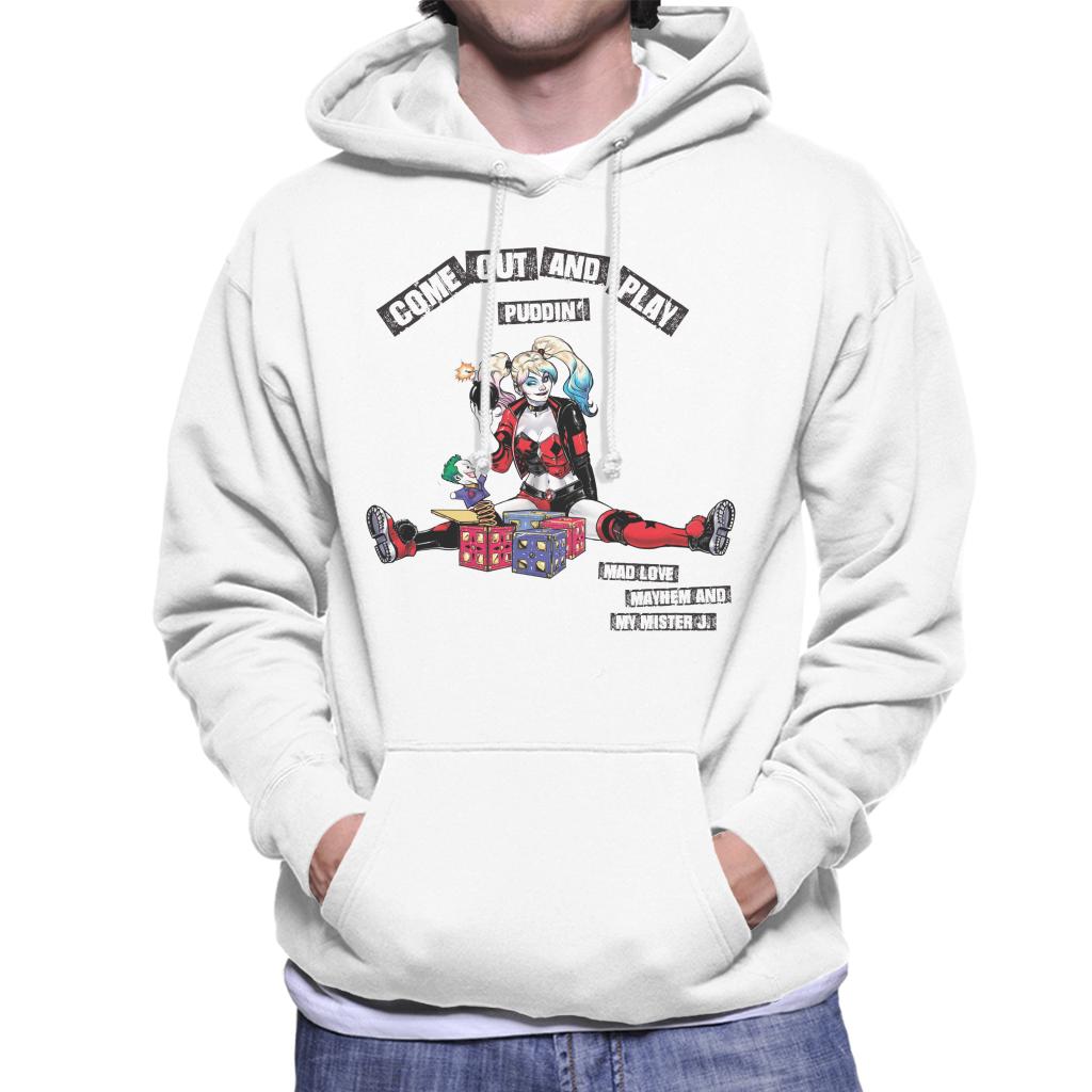 Batman Harley Quinn Come Out And Play Men's Hooded Sweatshirt-ALL + EVERY