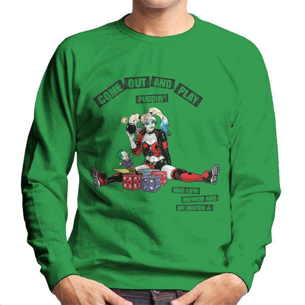 Batman Harley Quinn Come Out And Play Men's Sweatshirt-ALL + EVERY