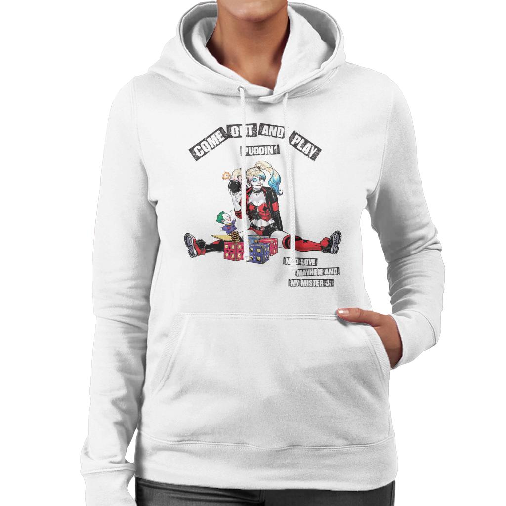 Batman Harley Quinn Come Out And Play Women's Hooded Sweatshirt-ALL + EVERY