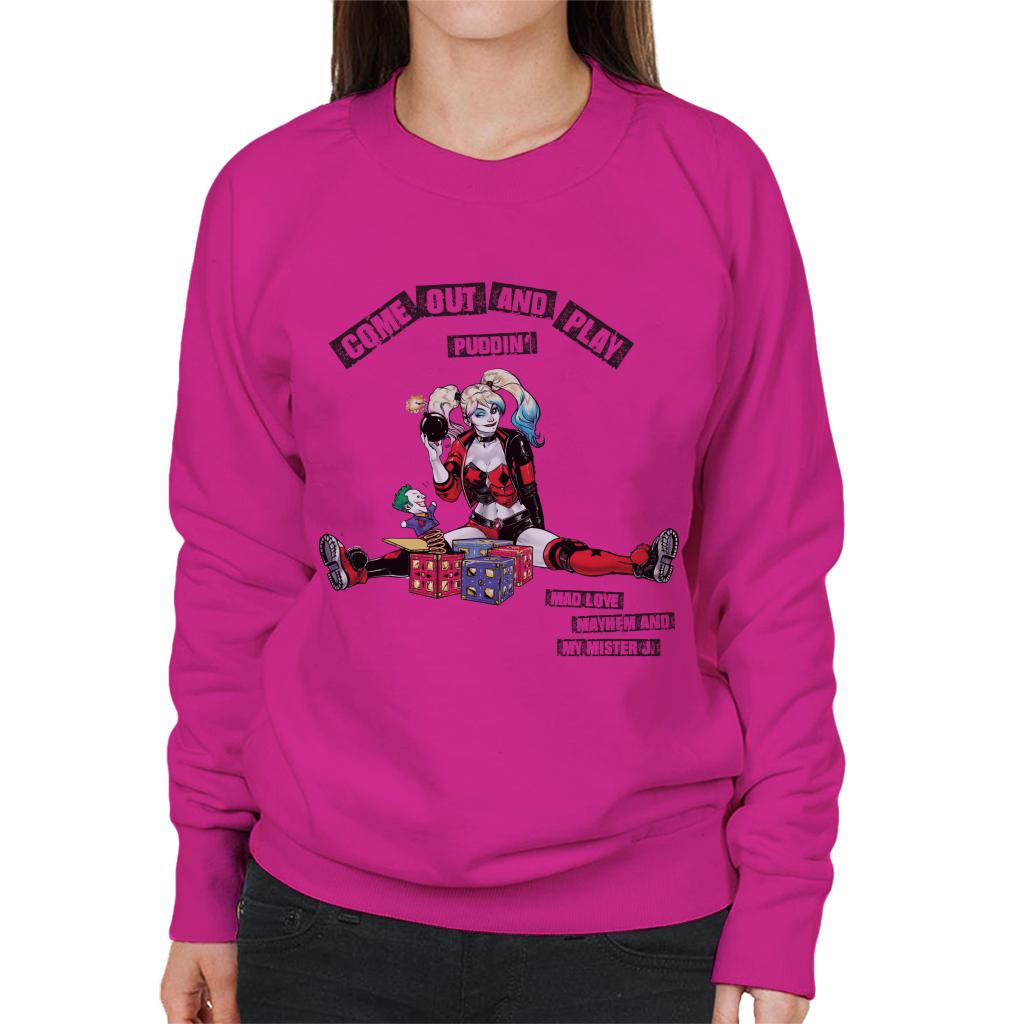 Batman Harley Quinn Come Out And Play Women's Sweatshirt-ALL + EVERY