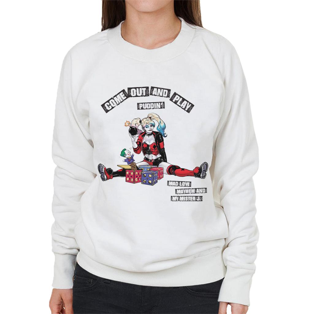 Batman Harley Quinn Come Out And Play Women's Sweatshirt-ALL + EVERY