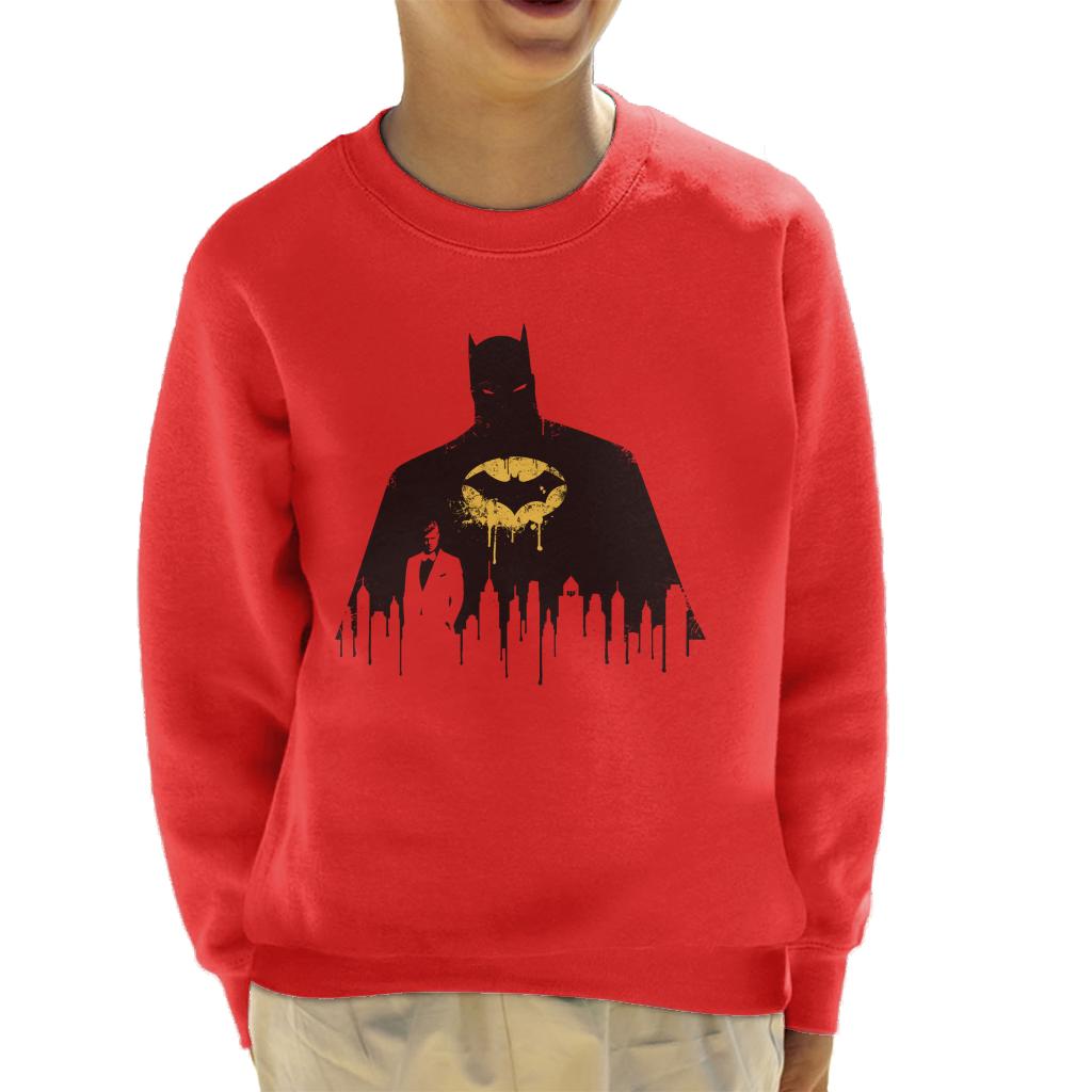 Batman Gotham City Skyscraper Silhouette Kid's Sweatshirt-ALL + EVERY