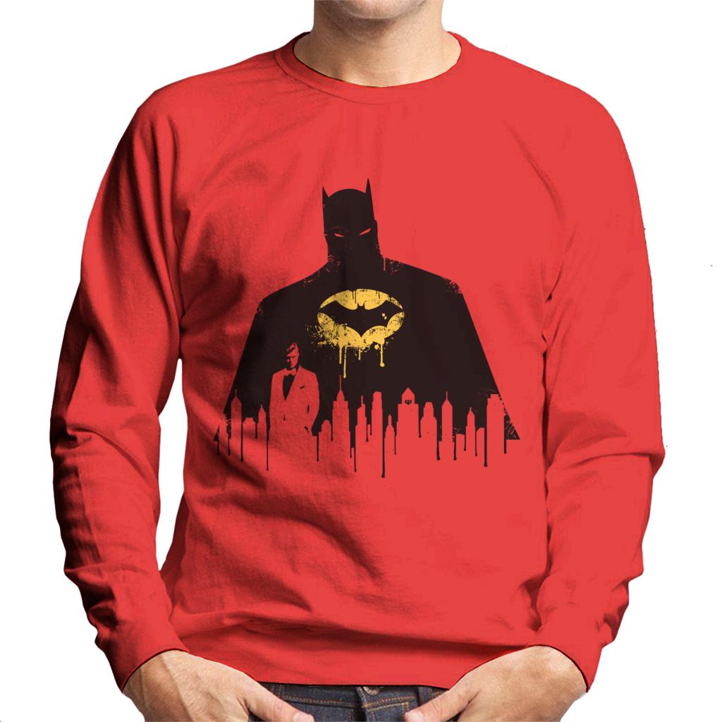 Batman Gotham City Skyscraper Silhouette Men's Sweatshirt-ALL + EVERY