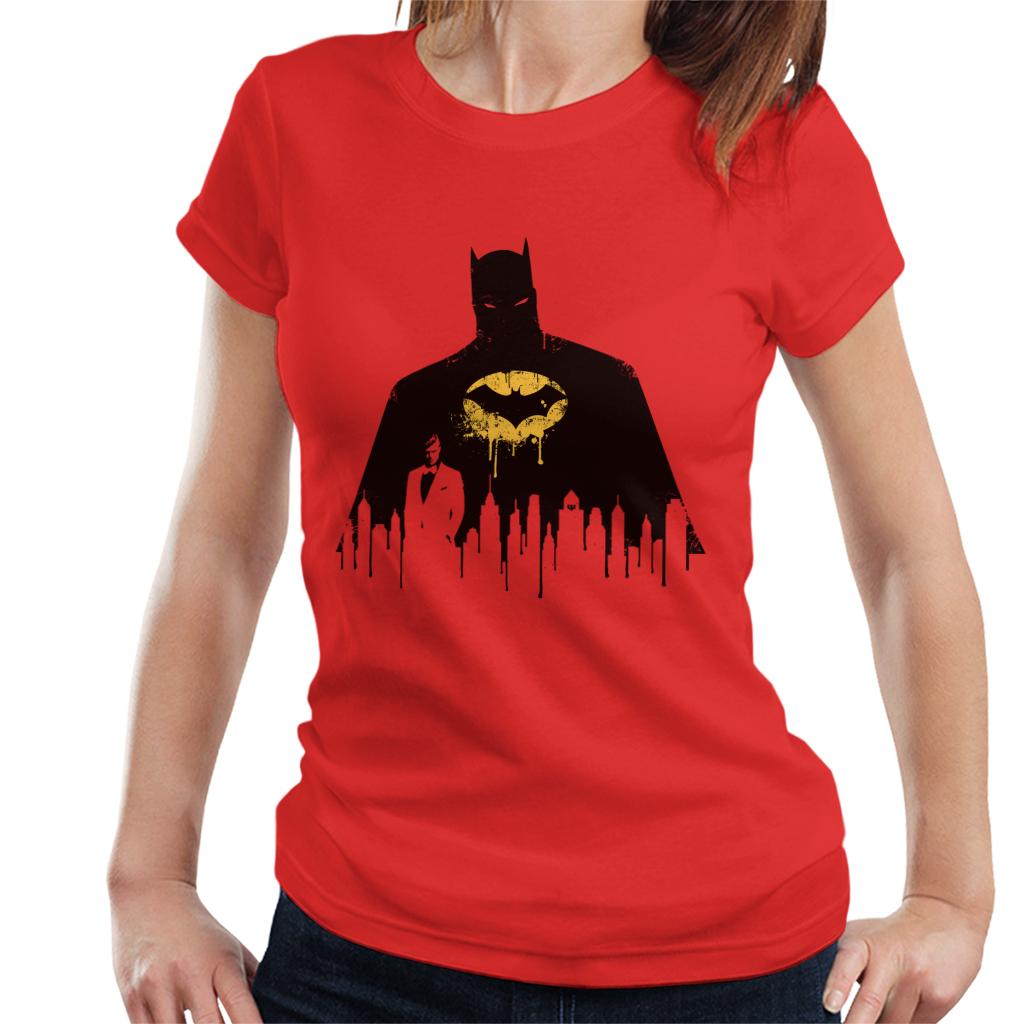 Batman Gotham City Skyscraper Silhouette Women's T-Shirt-ALL + EVERY