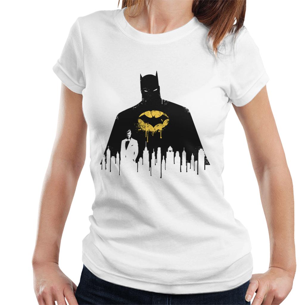 Batman Gotham City Skyscraper Silhouette Women's T-Shirt-ALL + EVERY