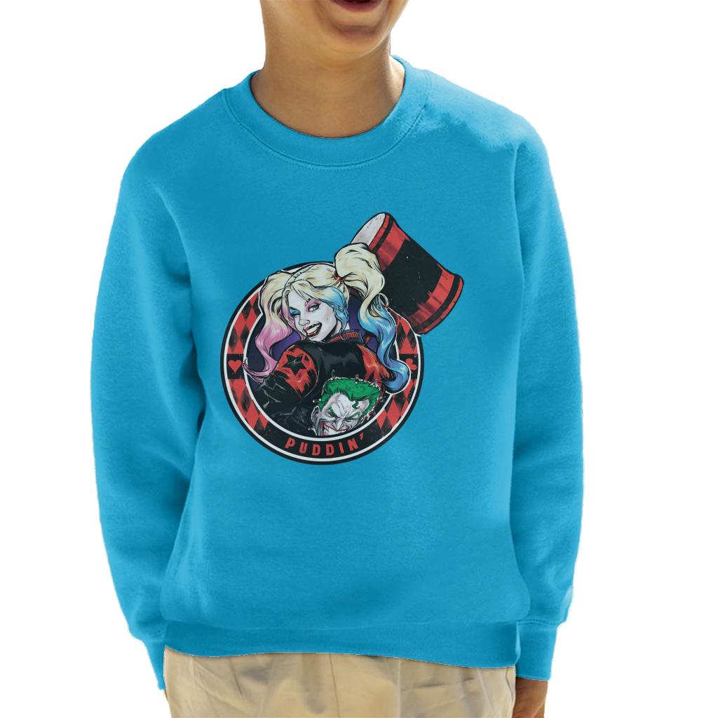 Batman Harley Quinn Vs The Joker Puddin Kid's Sweatshirt-ALL + EVERY